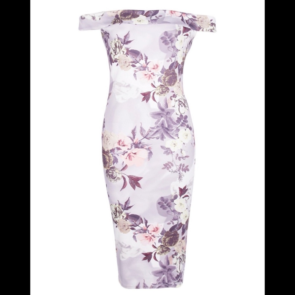 NWT Boohoo Floral midi dress
